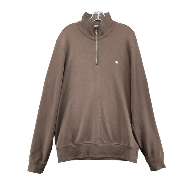 Burberry Brit 1/4 Zip Pullover Sweater Men's Large Preppy‎ Career Office Travel - Picture 1 of 11
